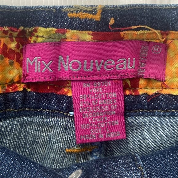 Fall Denim Skirt with Ruffle Accent - Picture 2 of 6